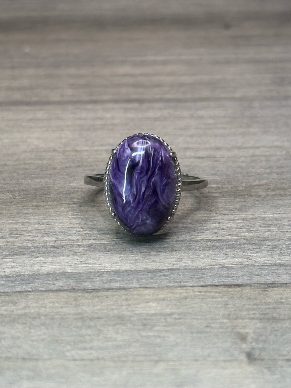 Sterling Silver Charoite Ring